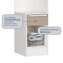 Ver imagem 7 de Módulo Mesa Cabeceira 2 Portas e 1 Gaveta Infinity Branco/Line/Duna