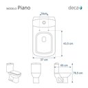 Ver imagem 2 de Assento Sanitario Poliester Piano Marrom Fosco Ferragem Dourada para Vaso Deca