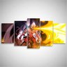 Quadro Decorativo Avatar Fogo Animes Mosaico 5 Peças 125x60 - 2