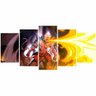 Quadro Decorativo Avatar Fogo Animes Mosaico 5 Peças 125x60 - 4