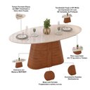 Ver imagem 4 de Mesa de Jantar 8 Lugares Orgânica Elipse Tampo com Vidro 218cm Degas D05 Freijó Off White - Lyam