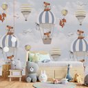 Ver imagem 3 de Papel de parede balãozinho menino infantil para quarto de bebê M² VR62