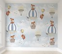 Ver imagem 1 de Papel de parede balãozinho menino infantil para quarto de bebê M² VR62