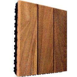 Deck em Placa de Madeira Modular Base Plástica 30cm x 30cm Madersilva - 2