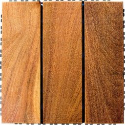 Deck em Placa de Madeira Modular Base Plástica 30cm x 30cm Madersilva - 1
