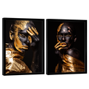 Ver imagem 4 de Quadro Decorativo Duo Negras Maquiagem Dourada