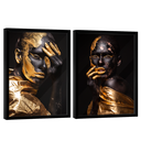 Ver imagem 5 de Quadro Decorativo Duo Negras Maquiagem Dourada