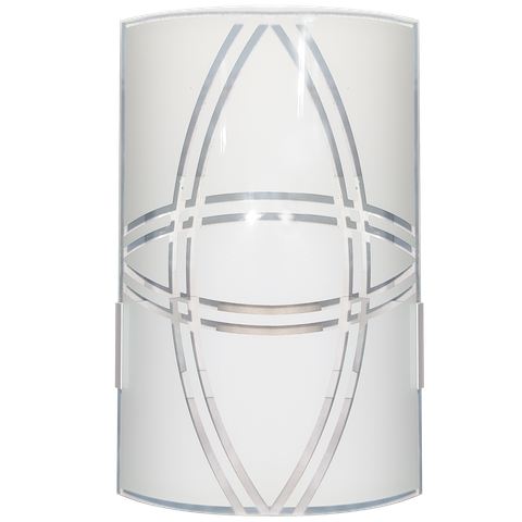 Arandela Moderna Solaris Calha Vidro Curvo Tema Cine 360