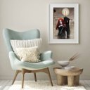 Ver imagem 2 de Quadro Decorativo Exu e Pombagira Cemitério - 60x48cm:madeira Branca