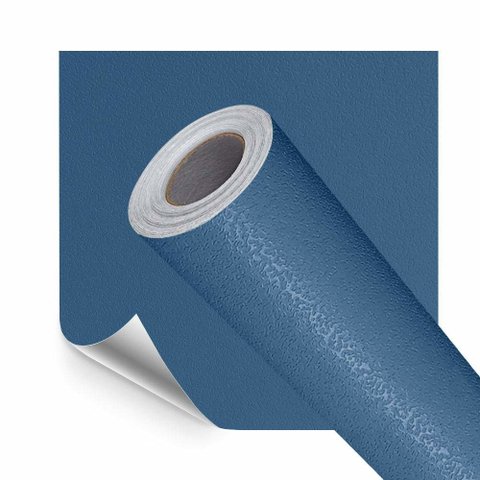 Adesivo Revestimento Vinilico Texturizado Casca Azul 5m