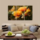 Ver imagem 1 de Quadro Mosaico Flores Borboleta Paisagem para Sala Quarto