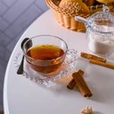 Ver imagem 2 de Kit 2 Xícaras Com Pires de Cristal Café Chá Coração 170ml