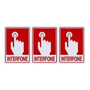 Ver imagem 1 de Combo 6 Placas De Sinalização Interfone 10x15 Acesso - S-235/4 F9e