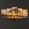 Quadro Decorativo Árvore no Deserto 129x61 5 Peças - 2