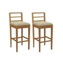 Ver imagem 1 de Banqueta Sala de Jantar Sofia 1bmm006ca Premium Madeira Maciça Kit 2 Un Carvalho/boucle Bege -