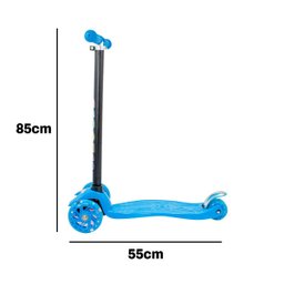 Patinete Regulável Infantil 4 Rodinhas com Led para Crianças até 60kg Cor:azul - 2