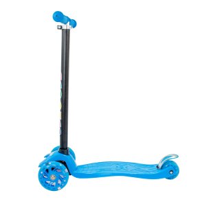 Patinete Regulável Infantil 4 Rodinhas com Led para Crianças até 60kg Cor:azul