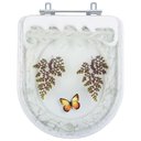 Ver imagem 1 de Tampa de Vaso Sanitário Decorado Flox Branco para Bacia Fiori