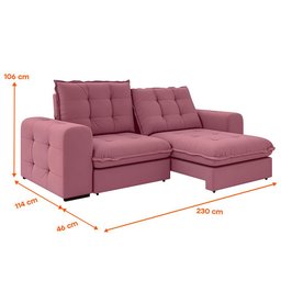Sofá Fofão Slim 3 Lugares Best House Retrátil e Reclinável - 4