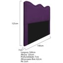 Ver imagem 3 de Cabeceira Casal Bari P02 140 cm para cama Box Suede - Doce Sonho Móveis CABECEIRA CASAL CABECEIRA ES