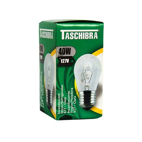 Lâmpada Incandescente Fogão Geladeira E27 40W 127V Taschibra