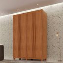 Ver imagem 1 de Guarda Roupa Solteiro Dunas 4 Portas e 2 Gavetas Mdf Moderna Naturalle