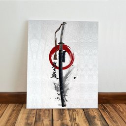 Kit 3 Quadro Decorativo Samurai Arte Japonesa Ninja Katana 28x20cm - 6