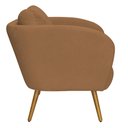 Ver imagem 7 de Poltrona Decorativa Dana Pés Palito Madeira Castanho Bouclé Terracota - Nexta Casa
