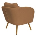 Ver mais imagens de Poltrona Decorativa Dana Pés Palito Madeira Castanho Bouclé Terracota - Nexta Casa