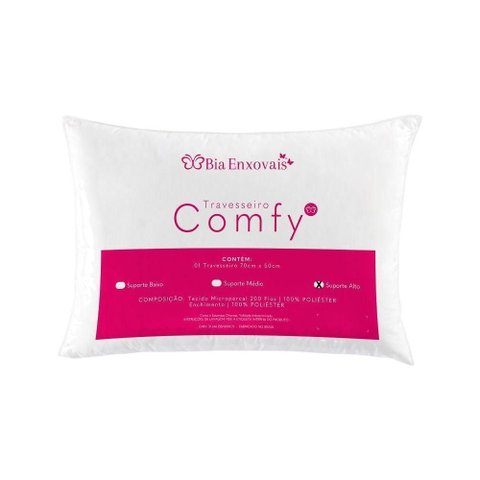Travesseiro Comfy Suporte Alto 01 Peça - Branco