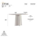 Ver imagem 3 de Conjunto Sala de Jantar Mesa 120cm Tampo Vidro/MDF Anne com 4 Cadeiras Amanda