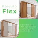 Ver mais imagens de Guarda Roupa Casal 3 Portas de Correr 4 Gavetas com Espelho, Cabideiros e Calceiro 185,5x208x47cm
