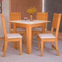 Ver imagem 1 de Mesa de Jantar 4 Lugares Índia Freijó/off White - Pnr Móveis