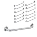 Ver imagem 1 de Barra Alça Apoio Inox 40cm Kit 13 Und Banheiro Deficiente Acessibilidade Idoso Cadeirante Gravida