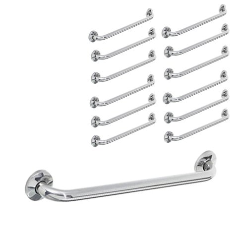 Barra Alça Apoio Inox 40cm Kit 13 Und Banheiro Deficiente Acessibilidade Idoso Cadeirante Gravida