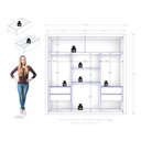 Ver imagem 3 de Guarda Roupa Casal Trianon 2 Portas com Cômoda Primordial Max 4 Gavetas Cinamomo Areia Fosco-