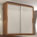 Ver imagem 4 de Guarda Roupa Casal Trianon 2 Portas com Cômoda Primordial Max 4 Gavetas Cinamomo Areia Fosco-