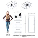 Ver imagem 6 de Guarda Roupa Casal Trianon 2 Portas com Cômoda Primordial Max 4 Gavetas Cinamomo Areia Fosco-