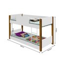 Ver imagem 3 de Beliche Infantil Valentina Juvenil Branca e Amêndoa Acompanha Luminária Led