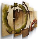 Ver imagem 1 de Quadro Decorativo Abstrato Circulo Textura Sala Quarto Hall