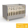 Jogo de Quarto Infantil com Berço Americano e Guarda Roupa 4 Portas Rope Cinza/Natural - Matic Móvei - 6