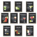 Ver imagem 1 de Kit 10 Placas Mdf Decoração Drinks e Coquetéis 28,7x22 Be1