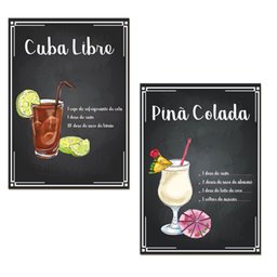 Kit 10 Placas Mdf Decoração Drinks e Coquetéis 28,7x22 Be1 - 6