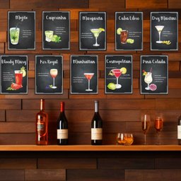 Kit 10 Placas Mdf Decoração Drinks e Coquetéis 28,7x22 Be1 - 4