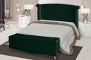 Ver imagem 2 de Kit de Quarto Cabeceira de Cama Box e Calçadeira Baú Toquio Casal 140 Cm Suede Verde do Lar Móveis