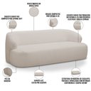 Ver imagem 3 de Sofá 2 Lugares Curvo Orgânico para Sala Living 150cm Barolo L06 Bouclê Bege - lyam decor Lyam Decor