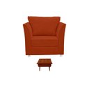 Ver imagem 2 de 01 Poltrona Lisboa Decorativa + 01 Puff Opala Decorativo Suede Escolha Sua Cor