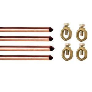 Kit 4 Haste Aterr Cobre - 1/2 X 2,0mts 10mm + 04 Conector