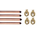 Ver imagem 1 de Kit 4 Haste Aterr Cobre - 1/2 X 2,0mts 10mm + 04 Conector
