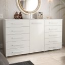 Ver imagem 1 de Cômoda para Quarto 10 Gavetas e 1 Porta Imperial Branco